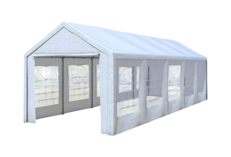 Pavillon 3×9 m Weiß – wasserdicht & stabil
