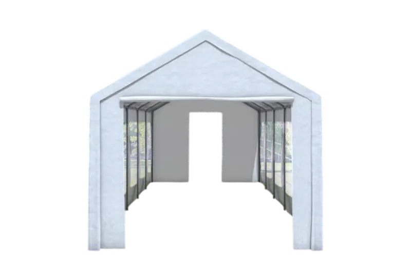 Pavillon 3×9 m Weiß – wasserdicht & stabil 3